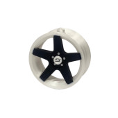 Pendant Slide Rim 06 White-Black 70mm Christmas Bauble Keyring