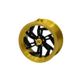 Pendant Slide Rim 07 Gold-Black 70mm Christmas Bauble Keyring