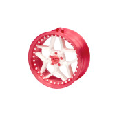 Pendant Slide Rim 08 Pink-White 70mm Christmas Bauble Keyring