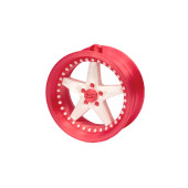 Pendant Slide Rim 09 Pink-White 70mm Christmas Bauble Keyring
