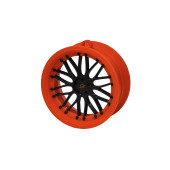 Pendant Slide Rim 11 Red-Black 70mm Christmas Bauble Keyring