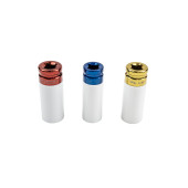 Set of 3 impact sockets for aluminum rims