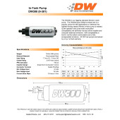 Fuel pump DW300 DeatschWerks 320 lph for BMW E36 E46 Install kit 9-1031