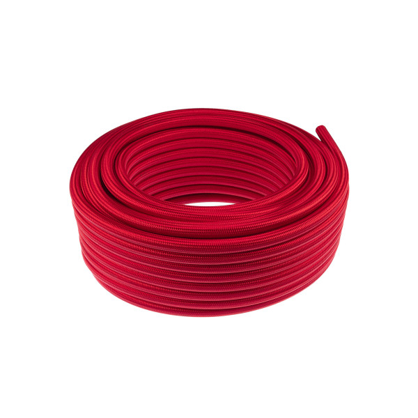 Red AN10 Steel Braided Rubber Hoses - Durable Performance