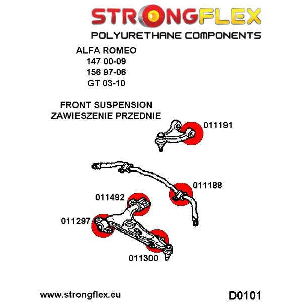 Alfa Romeo GT 147 156 Front Lower Wishbone Outer Bush