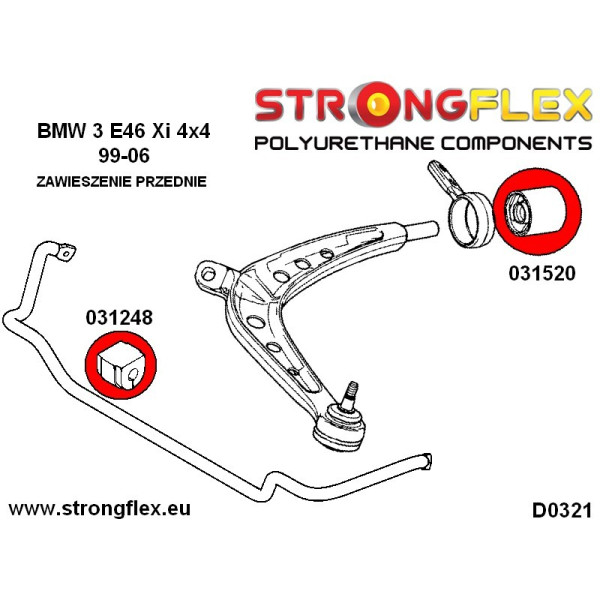 BMW E46 Front Wishbone Rear Bush - Precision Fit