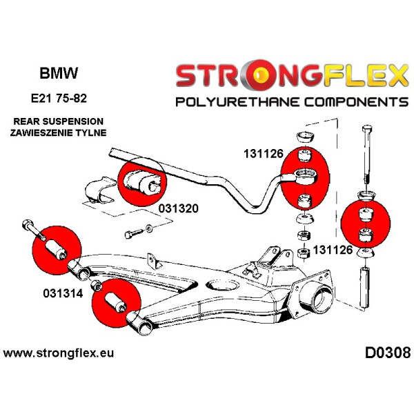 BMW E21 Full Suspension Bush Kit - Series 3 I Upgrade
