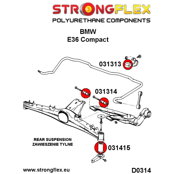 BMW E36 Full Suspension Bush Kit for Series 3 (90-99)