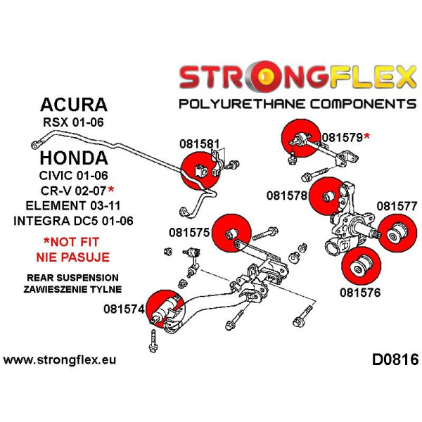Rear Suspension Bush for Acura Civic & Honda Models