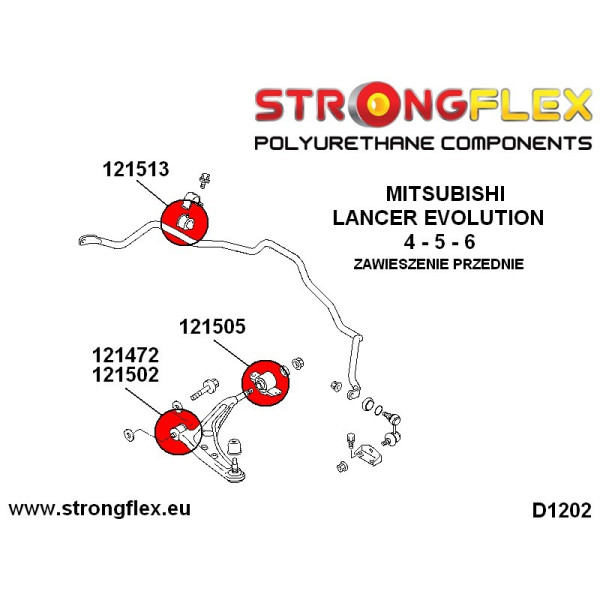Mitsubishi Lancer Evo IV/V/VI Rear Arm Bushings 96-01