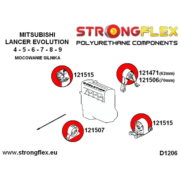 Hard Suspension Bush Kit for Mitsubishi Lancer Evo VII-IX