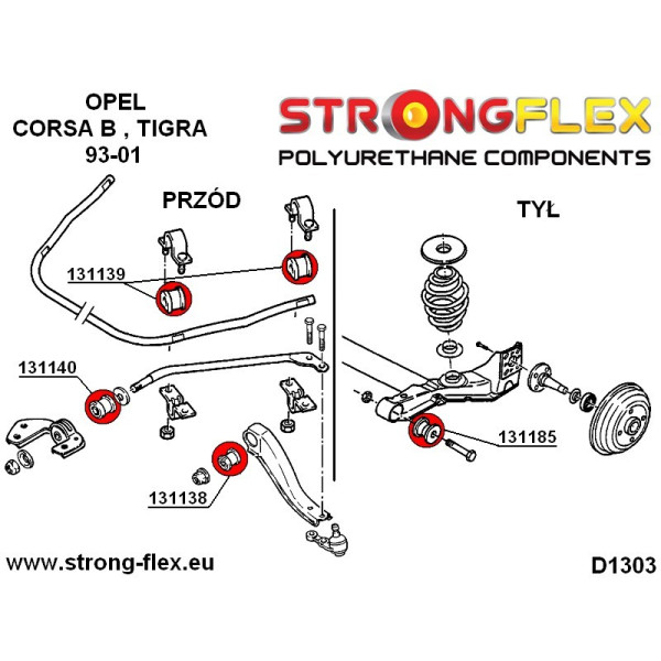 Opel Corsa Nova Tigra A Front Wishbone Inner Bush