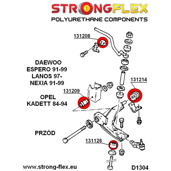 Opel Nexia & Daewoo Kadett E Front Wishbone Bush
