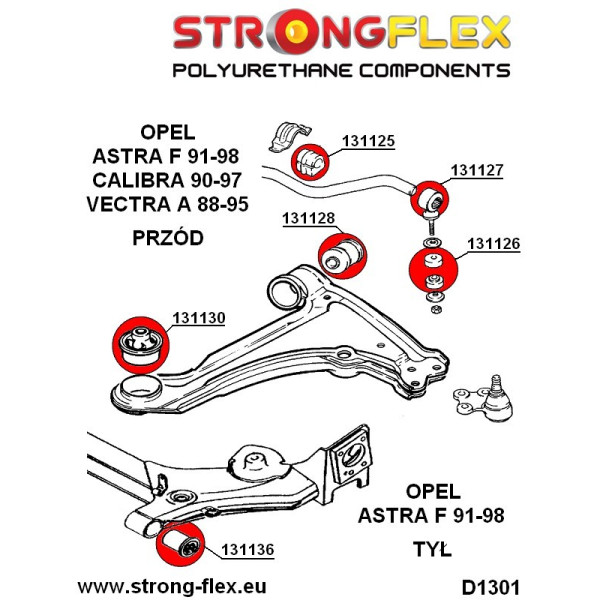 Opel Vectra/Cavalier Anti-Roll Bar Bush Kit