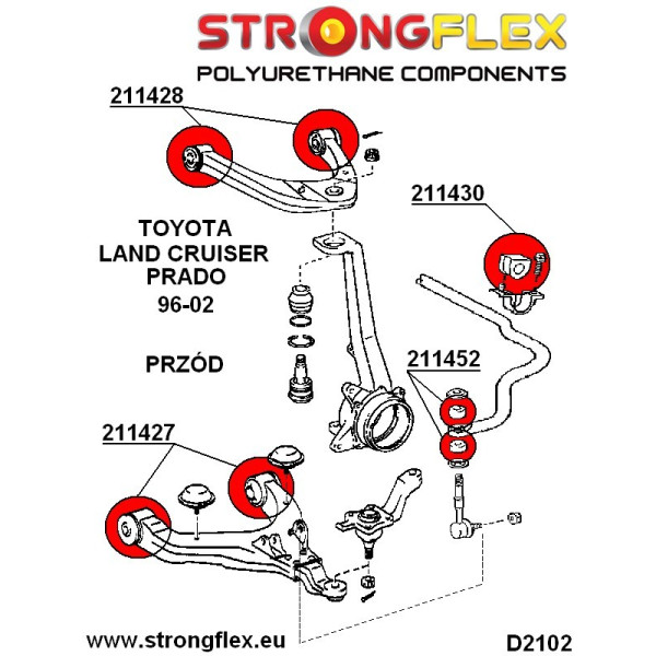 Complete Suspension Bush Kit for Toyota Prado II & 4Runner