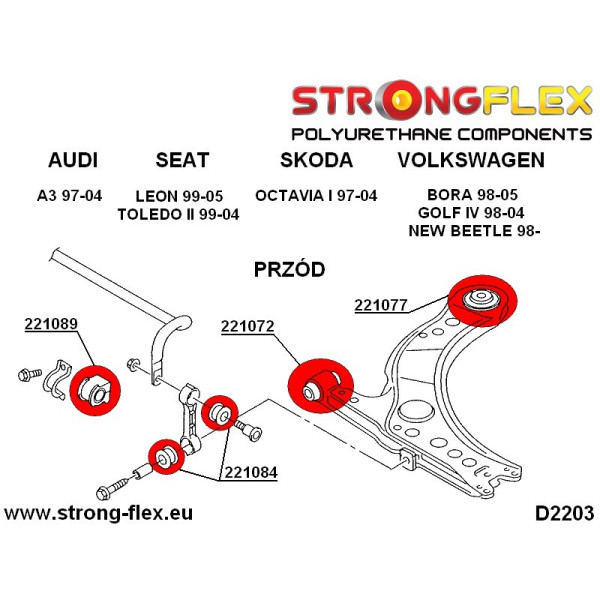 Premium Anti Roll Bar Link Bush for Audi & VW Models
