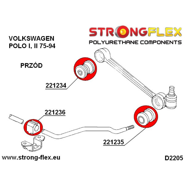 Front Suspension Bush Kit for Audi Polo & VW Derby