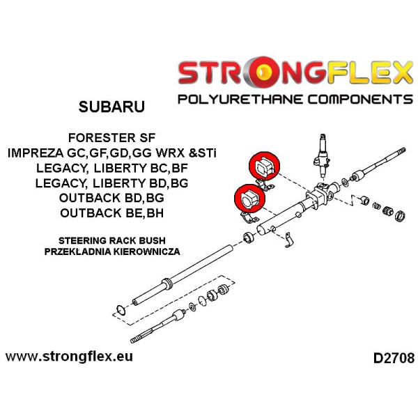 Steering Rack Mount Bush for Subaru & Saab Models
