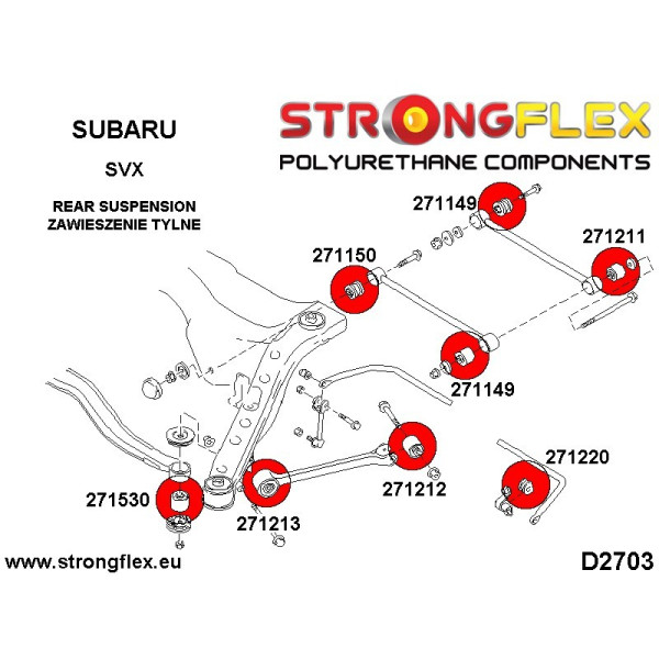 Rear Beam Mount for Saab Forester II & Subaru Impreza