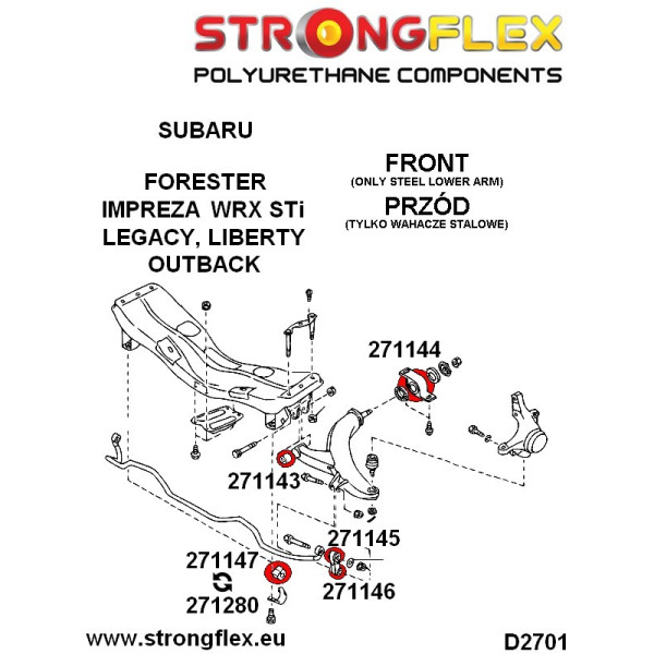 Saab & Subaru Anti-Roll Bush Kit for Impreza & Legacy