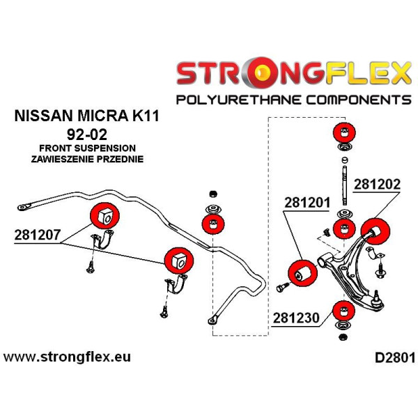 Durable Anti-Roll Bar Link Bush for Nissan Infiniti