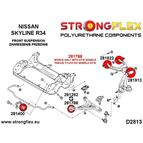 Front Upper Wishbone Bush for Nissan Skyline R33/R34