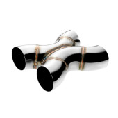 70mm Welded X-Pipe - 304 Stainless Steel