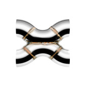 76mm Welded X-Pipe - 304 Stainless Steel