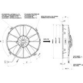 SPAL 12V Axial Cooling Fan VA01-AP70/LL-36A 305MM