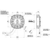 SPAL 12V VA22-AP11/C-50A Axial Cooling Fan 167mm