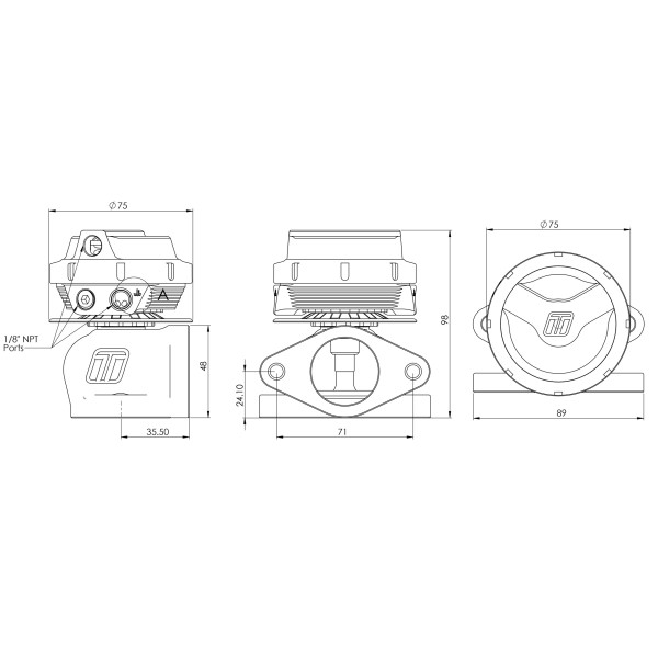 Turbosmart WG38 GenV Ultragate 38 Wastegate 14psi