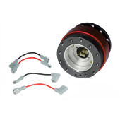 Red JRspec Steering Wheel Quick Release Hub