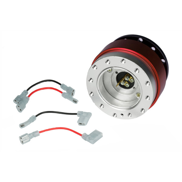 JRspec steering wheel quick release hub Red
