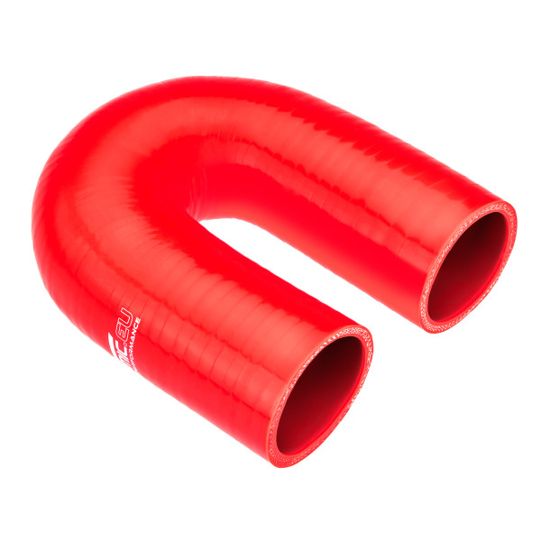 Red 180-Degree Silicone Elbow, 54mm
