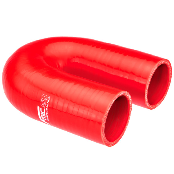Red 180-Degree Silicone Elbow, 54mm
