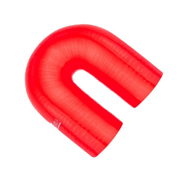 Red 180-Degree Silicone Elbow, 57mm
