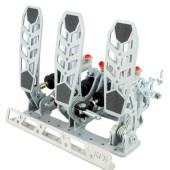 Gray Drifting & Rally Floor Mount Pedalbox with Footrest Racing Pedal Boxes
