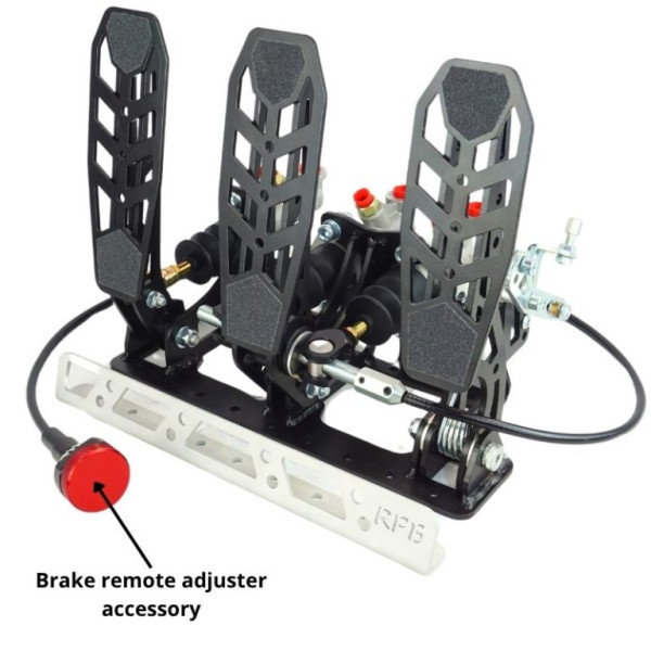 Drifting and Rally Floor Mount with Footrest Racing Pedal Boxes - Black