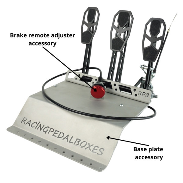 Reverse Pedalbox Floor Mount with Footrest - Black