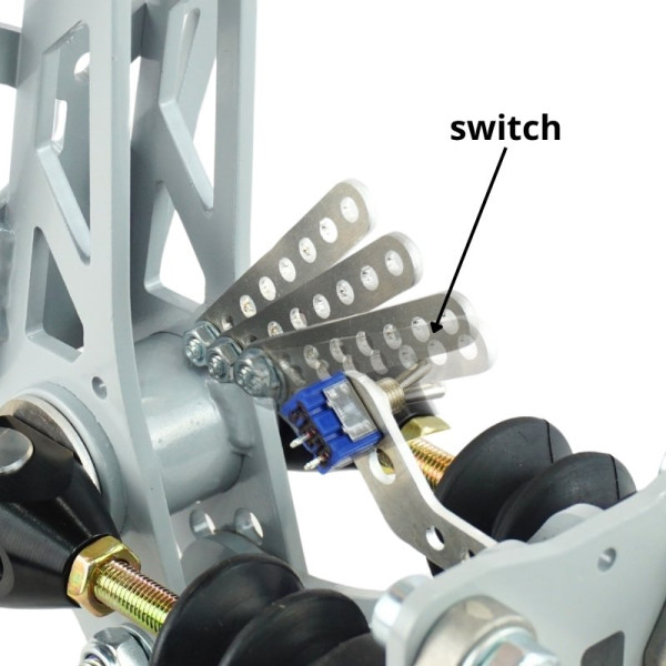 Formula Student Brake Pedal for Double Master Cylinders, Floor Mount Racing Pedal Boxes