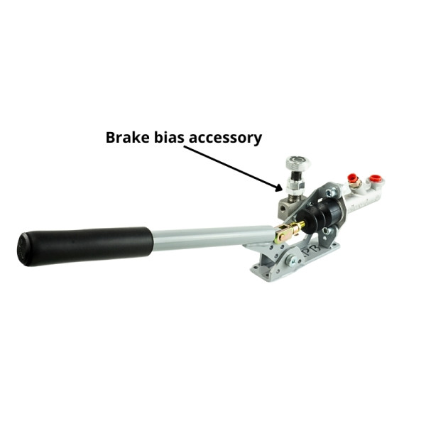 Gray Hydraulic Compact Handbrake Horizontal Racing Pedal Boxes