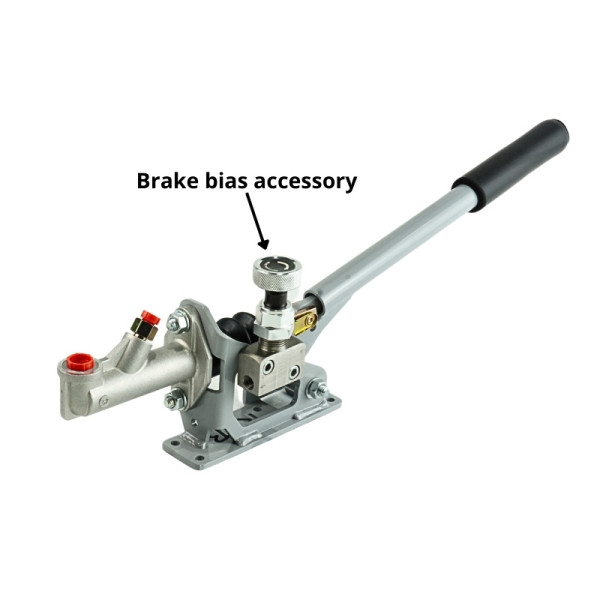 Gray Hydraulic Compact Handbrake Horizontal Racing Pedal Boxes