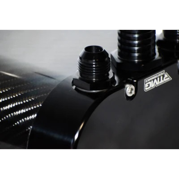 Universal Carbon Fiber Oil Catch Can Black
