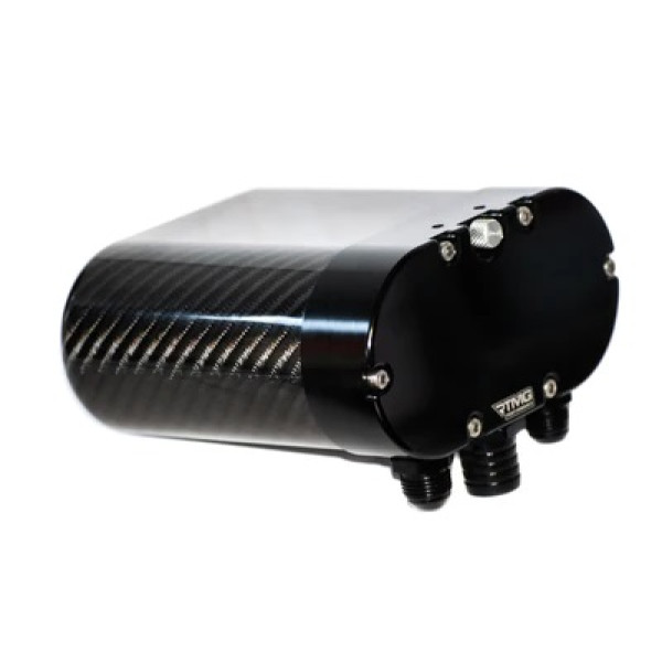 Universal Carbon Fiber Oil Catch Can Black