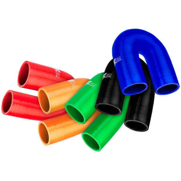 180-Degree Black Silicone Elbow 41mm