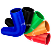 Black 90-Degree Silicone Elbow, 151mm