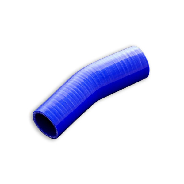 Blue Silicone Reducer Elbow 23' 54/76mm Connector