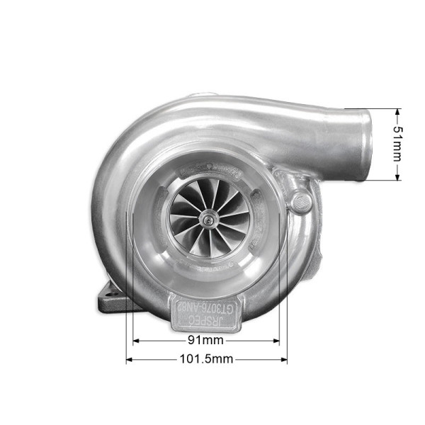 Turbocharger JRspec GTX3076R+ Hybrid Ceramic BB (GTX3080R) T3 .82 żeliwo