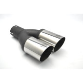 Universal Round Exhaust Tail Pipe Muffler Tip 80mm x 210mm with 50mm Mounting Diameter