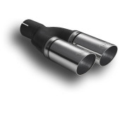 Universal Round Exhaust Tail Pipe Muffler Tip 60mm Diameter 220mm Length 55mm Mounting Diameter